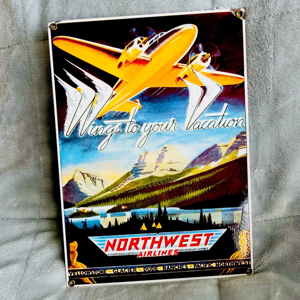 Mint Condition Vintage Northwest Metal Sign